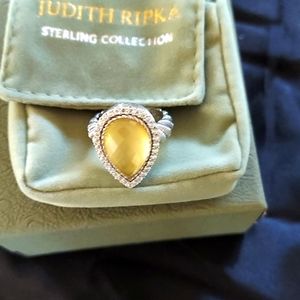 Judith Ripka Sterling Collection Mabe Pearl Doublet with Accents